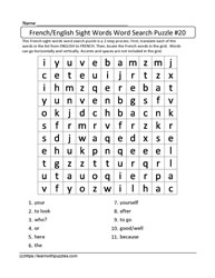 French English Word Search #20