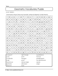 WordSearch Geometry Puzzle