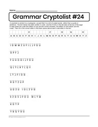 Grammar Words Puzzle 24