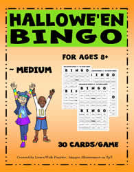 Halloween Bingo Game - Medium