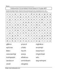 Word Search Puzzles Halloween Learn With Puzzles