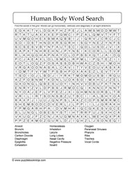 Word Find Human Body Puzzle