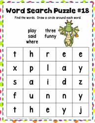 Find the Sight Words 18