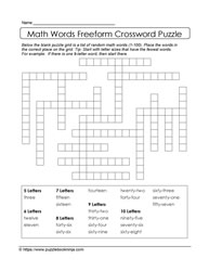 Fill In The Blanks Crossword | crossword for kids