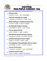Matter Multiple Choice-06