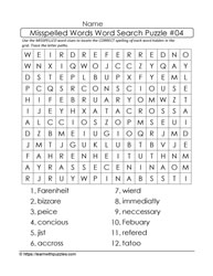 Misspelled Words Word Search 04