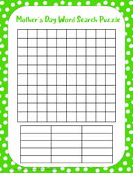 Mother's Day Blank Word Search05