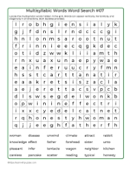 Word Search Puzzle 07