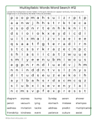 Word Search Puzzle 12
