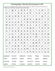 Word Search Puzzle 13