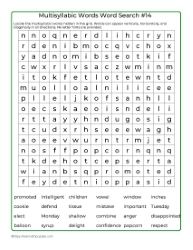 Word Search Puzzle 14
