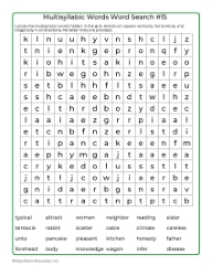 Word Search Puzzle 15