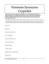 Synonyms 'Nonsense' Cryptolist