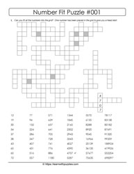 Number Fit Puzzle - 001