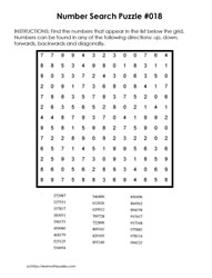 Number Search Puzzles 6 Digit Numbers Learn With Puzzles