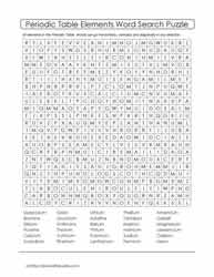 periodic table elements word searches learn with puzzles