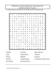 Periodic Table Wordsearch Challenge12