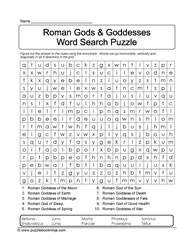 WordSearch Roman Deity