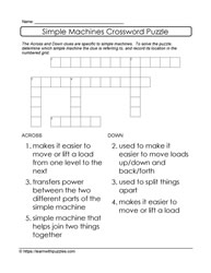 Easy Crossword Simple Machines