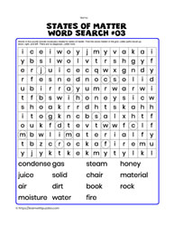 States of Matter Wordsearch#03