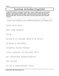 Summer Cryptolist Puzzle #31