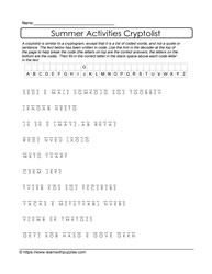 Summer Cryptolist Puzzle #37