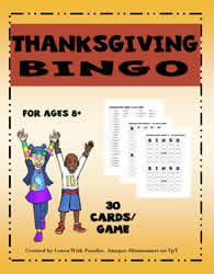 Thanksgiving Bingo Game-01
