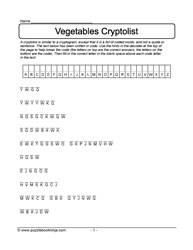 Cryptogram Veggie List