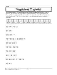 Vegetables Cryptolist