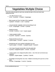 Multiple Choice Veggies