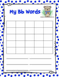 Letter B Activity Word Search