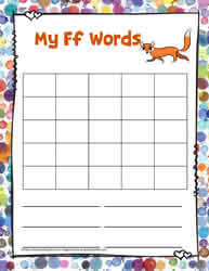 Letter F Activity Word Search