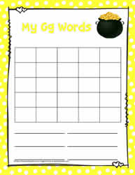 Letter G Activity Word Search