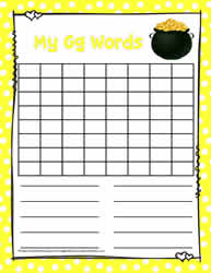 Word Search Activity Letter G