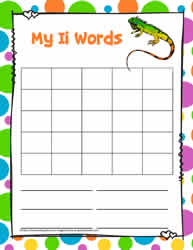 Letter I Activity Word Search