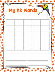 Letter K Activity Word Search
