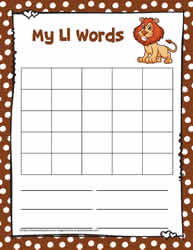 Letter L Activity Word Search
