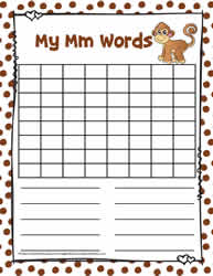 Word Search Activity Letter M
