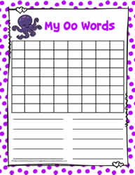 Word Search Activity Letter O