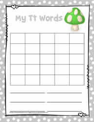 Letter T Activity Word Search