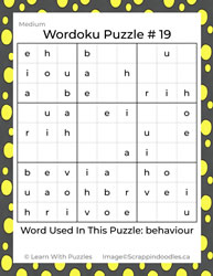 Wordoku Puzzle #19