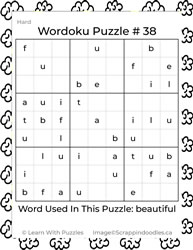 Wordoku Puzzle #38